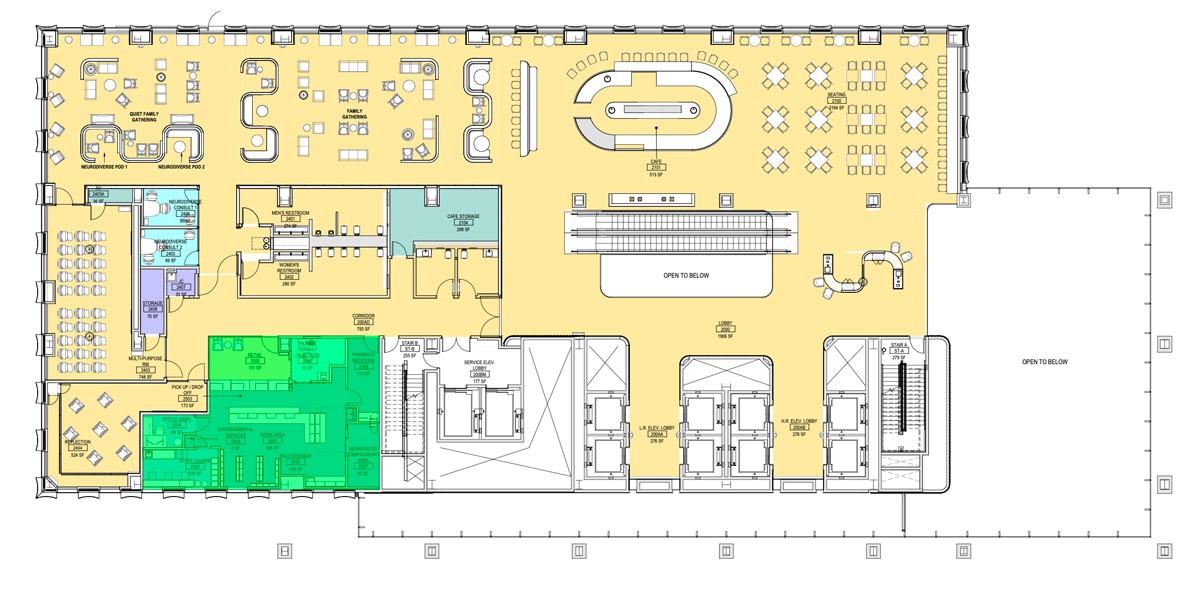Floor plan of mezzanine level