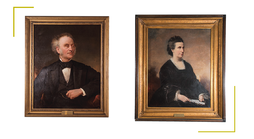 This image shows portraits of Samuel Gross and Maria Gross Horowitz.