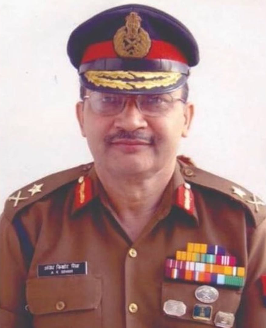 This image shows Major General A.K. Singh in uniform.