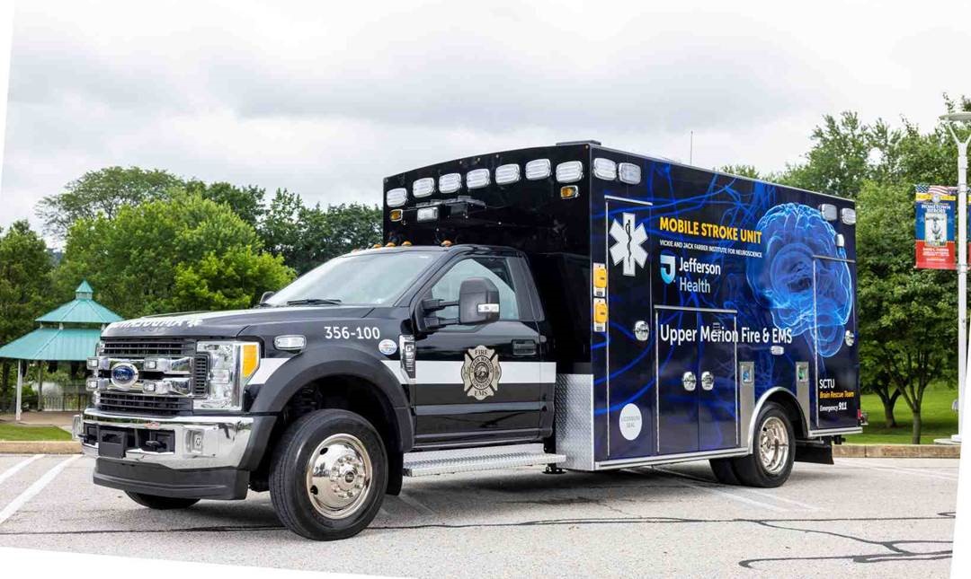 This image shows one of Jefferson's mobile stroke units.